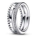 Pandora logo sterling silver ring with c 192312C01-50