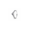 Wishbone sterling silver ring with clear cubic zirconia 192320C01-50 (High Resolution)