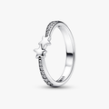 Stars sterling silver ring with clear cu 192365C01-52 (High Resolution)