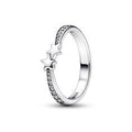 Stars sterling silver ring with clear cu 192365C01-50