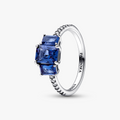 Sterling silver ring with princess blue 192389C01-50 (High Resolution)