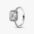 Sterling silver ring with clear cubic zi 192391C01-52 (High Resolution)