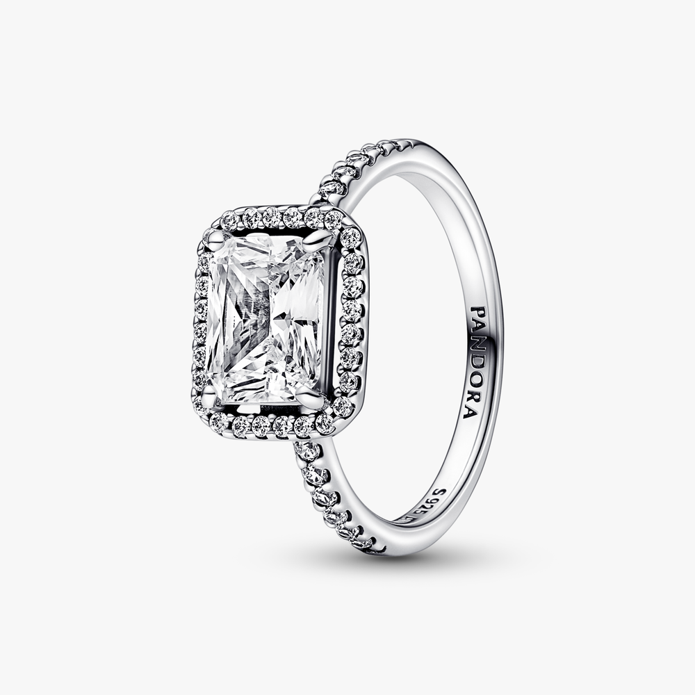 Sterling silver ring with clear cubic zi 192391C01-52 (High Resolution)