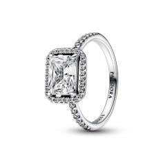 Sterling silver ring with clear cubic zi 192391C01-60
