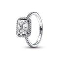 Sterling silver ring with clear cubic zi 192391C01-56