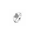 Heart sterling silver ring with clear cu 192491C01-50 (High Resolution)