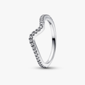 Wave sterling silver ring with clear cubic zirconia 192539C01-56 (High Resolution)