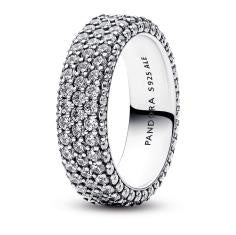 Sterling silver ring with clear cubic zirconia 192634C01-52