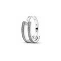 Pandora Signature Logo & Pav?Double Band 192779C01-54 (High Resolution)