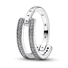 Pandora Signature Logo & Pav?Double Band 192779C01-54