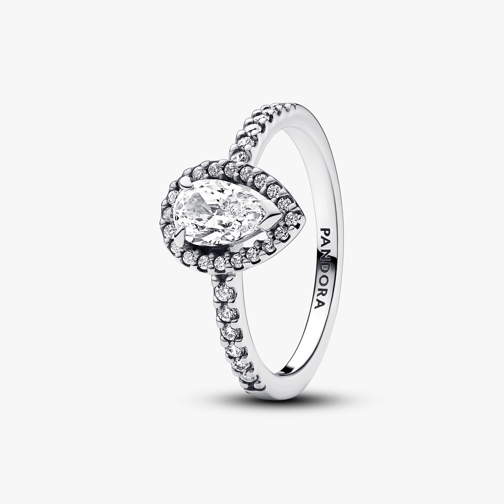 Sterling silver ring with clear cubic zi 192835C01-58 (High Resolution)