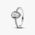 Sterling silver ring with clear cubic zirconia 192835C01-60 (High Resolution)