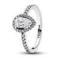 Sterling silver ring with clear cubic zi 192835C01-56