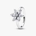 Herbarium cluster sterling silver ring with clear  193000C02 (High Resolution)