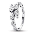 Sterling silver ring with clear cubic zi 193004C01-54