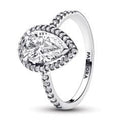 Sterling silver ring with clear cubic zirconia 193012C01-58