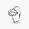 Sterling silver ring with clear cubic zirconia 193012C01-54 (High Resolution)