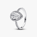 Sterling silver ring with clear cubic zirconia 193012C01-58 (High Resolution)