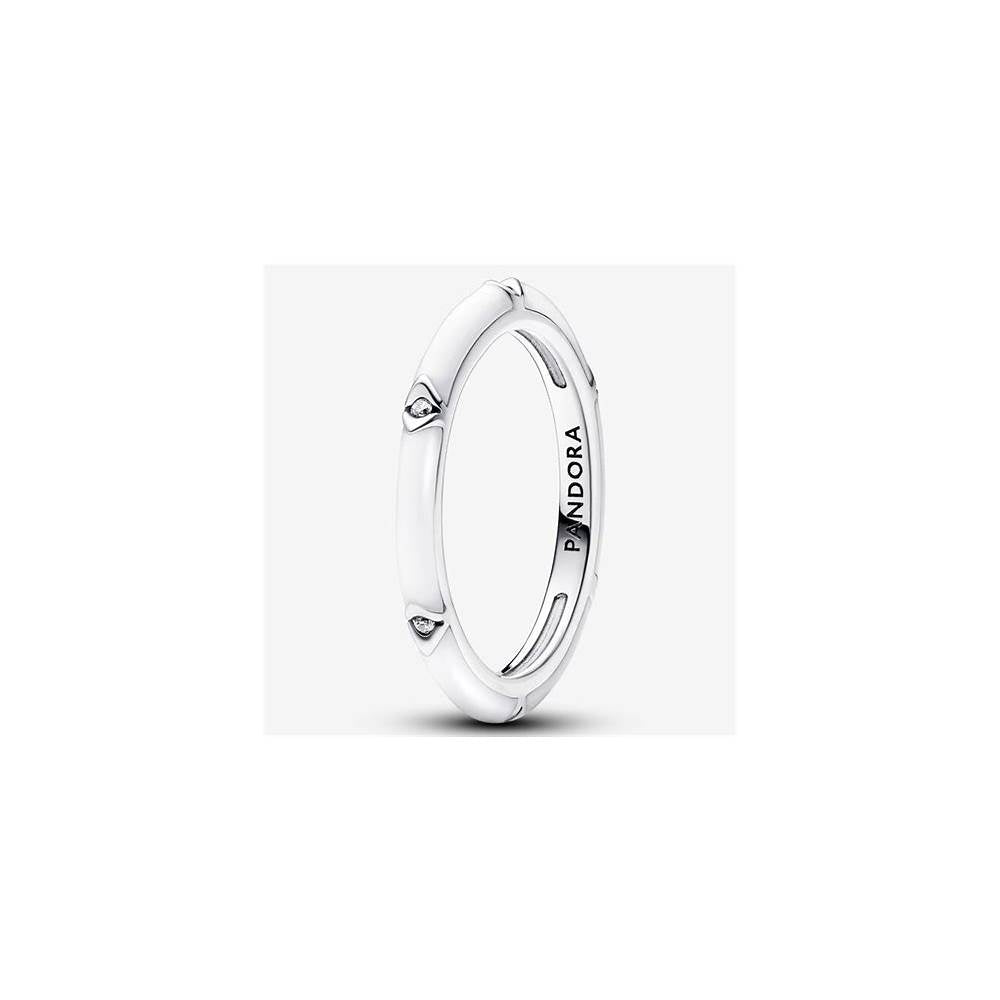 Sterling silver ring with clear cubic zi 193089C01-50 (High Resolution)