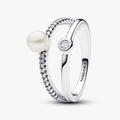 Sterling silver ring with white treated 193147C01-56 (High Resolution)