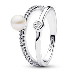 Sterling silver ring with white treated 193147C01-54