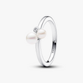 Sterling silver ring with white treated 193156C01-58 (High Resolution)