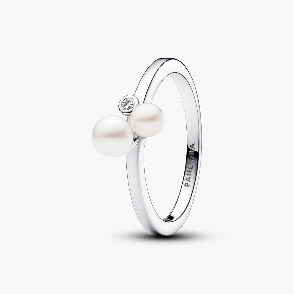 Sterling silver ring with white treated 193156C01-54 (High Resolution)
