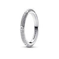 Texture sterling silver ring with clear 193322C01-54