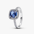 Sterling silver ring with cornflower blu 193550C01-56 (High Resolution)