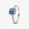 Sterling silver ring with cornflower blu 193555C01-52 (High Resolution)