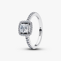 Sterling silver ring with clear cubic zirconia 193555C02-52 (High Resolution)