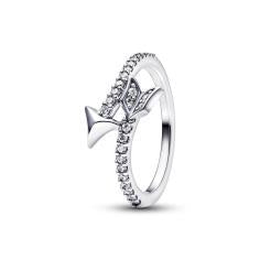Arrow sterling silver ring with clear cubic zirconia 193619C01-54