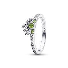 Disney Tiana sterling silver ring with light green crystal and clear cubic zirconia 193653C01-52