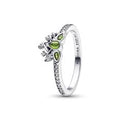 Disney Tiana sterling silver ring with light green crystal and clear cubic zirconia 193653C01-54