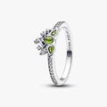 Disney Tiana sterling silver ring with light green crystal and clear cubic zirconia 193653C01-56 (High Resolution)