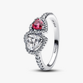 Hearts sterling silver ring with cherrie 193662C01-56 (High Resolution)