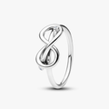 Infinity knot sterling silver ring with 193759C01-54 (High Resolution)