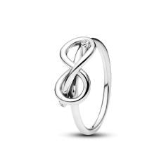 Infinity knot sterling silver ring with 193759C01-50