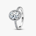Sterling silver ring with clear cubic zi 193777C01-50 (High Resolution)