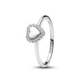 Engravable heart sterling silver ring wi 193801C01-50