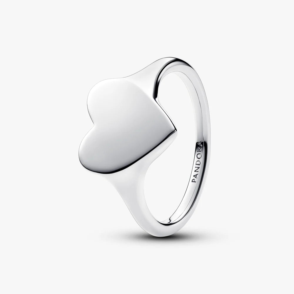 Engravable heart sterling silver ring 193988C00-58