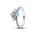 Disney Frozen Elsa sterling silver ring with water blue crystal and clear cubic zirconia 194134C01-58