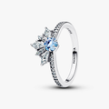 Disney Frozen Elsa sterling silver ring with water blue crystal and clear cubic zirconia 194134C01-54 (High Resolution)