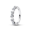 Bow sterling silver ring with clear cubi 194233C01-54