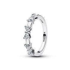 Bow sterling silver ring with clear cubi 194233C01-60