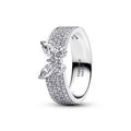 Butterfly sterling silver ring with clea 194270C01-52