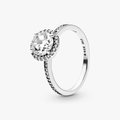 Classic Elegance Silver Ring w Clear CZ 196250CZ-60 (High Resolution)