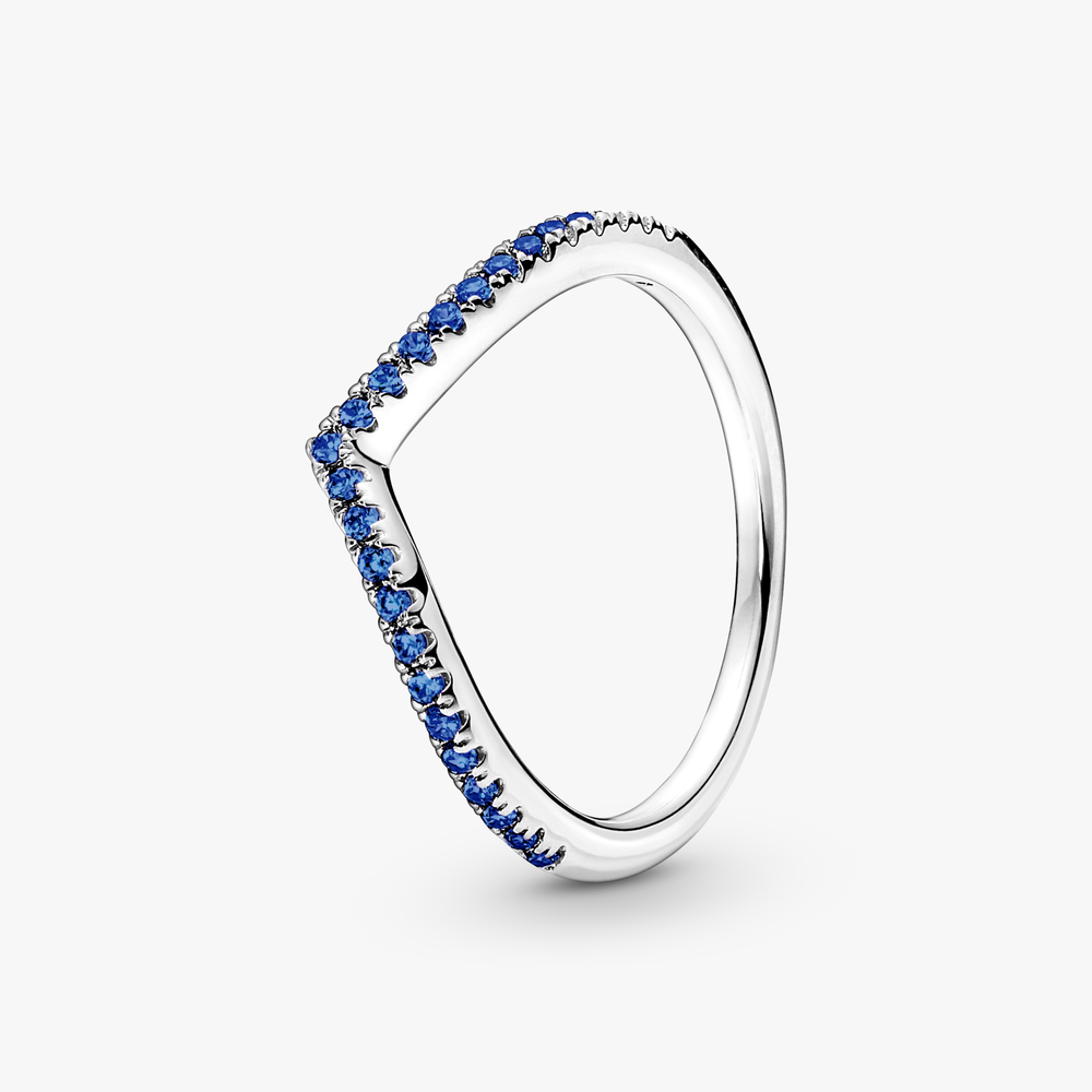 Wishbone sterling silver ring with stell 196316C02-48 (High Resolution)