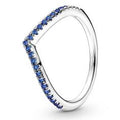 Wishbone sterling silver ring with stell 196316C02-48