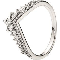 Princess Wish Silver Ring with Clear CZ 197736CZ-60